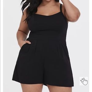 Torrid Black Challis Romper